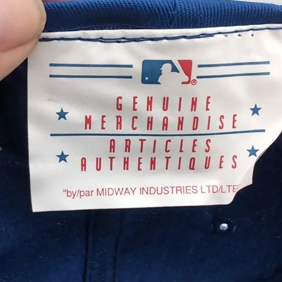 MLB| NWT Vintage Blue Los Angeles Dodgers Sports Cap Snap Back Grey Brim - Picture 8 of 12